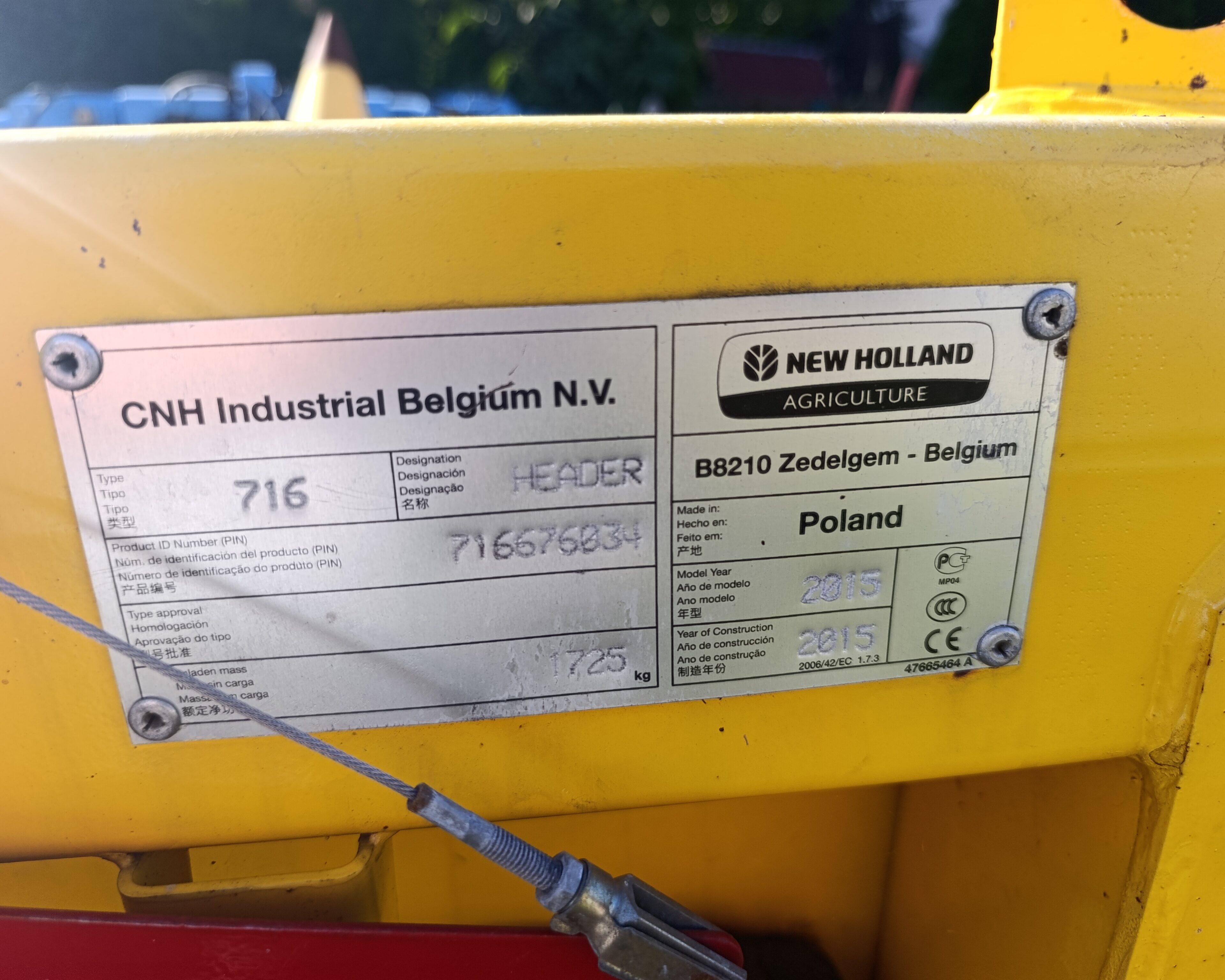 Przystawka do kukurydzy New Holland 5 rzędów