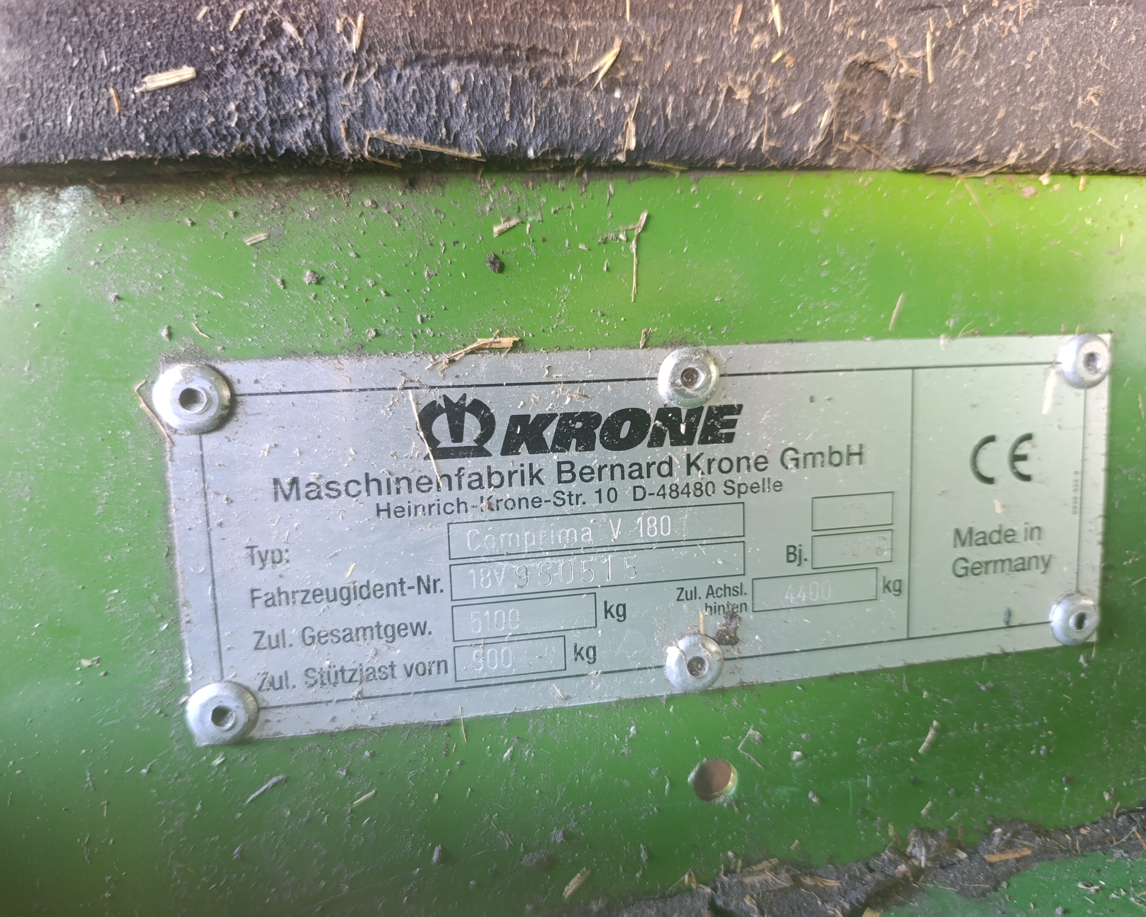 Prasa zwijająca Krone Comprima V180 XC 2018rok